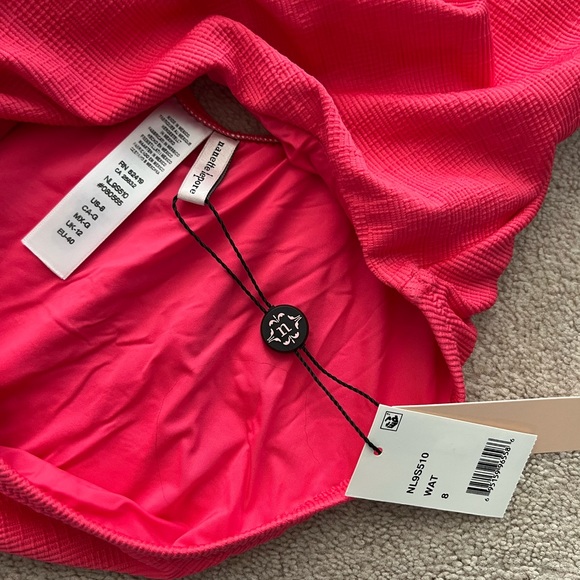 NWT  Nanette Lepore Women's High Leg Pink One Piece Swimsuit size 8 - Picture 4 of 16